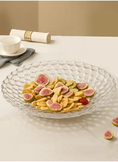 26cm Glass Fruit Plate Durable, Stylish &amp; Multi-Purpose Serving Dish P15-C