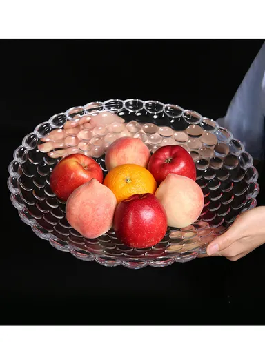 26cm Glass Fruit Plate Durable, Stylish &amp; Multi-Purpose Serving Dish P15-C