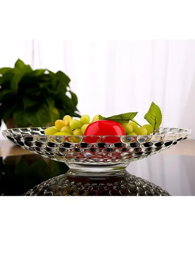 26cm Glass Fruit Plate Durable, Stylish &amp; Multi-Purpose Serving Dish P15-C