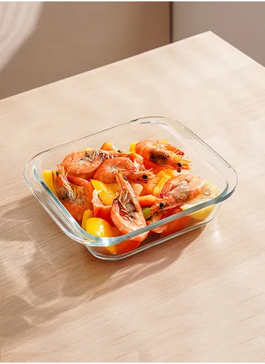 0.9L Square Borosilicate Glass Baking Dish Oven-Safe Tray (19.5x17x4.5)cm 