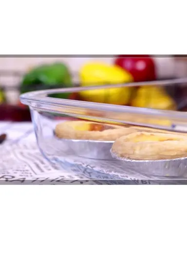 0.9L Square Borosilicate Glass Baking Dish Oven-Safe Tray (19.5x17x4.5)cm 