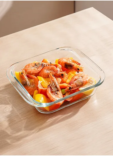 1.1L Square Borosilicate Glass Baking Dish Oven-Safe Tray (21.3x18.7x5)cm