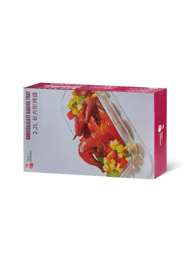 1.6L Square Borosilicate Glass Baking Dish Oven-Safe Tray (L29.5 x W17 x H5)cm