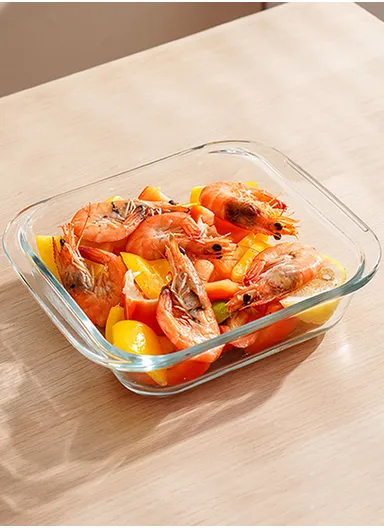 2.2L Square Borosilicate Glass Baking Dish Oven-Safe Tray (L34.5 x W20 x H5)cm