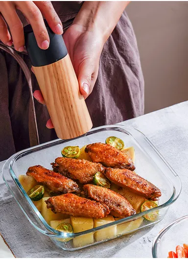 2.2L Square Borosilicate Glass Baking Dish Oven-Safe Tray (L34.5 x W20 x H5)cm