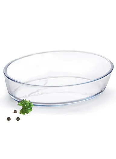 4L Oval Borosilicate Glass Baking Dish Oven-Safe Tray (39x27.5x7)cm