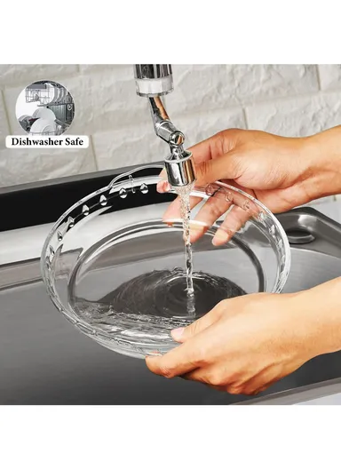 9-inch Round Borosilicate glass Baking Dish Pan, Oven-Safe Tray (D25.5 x H4)cm