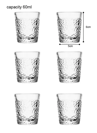 6-Pcs 60ml Coffee Elegant Design Glass Cup Set BM5030SY