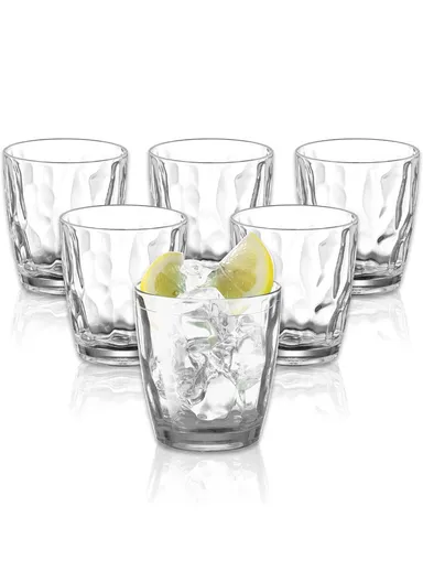 310ml 6Pcs Luxurious Round Glass Cup Set With Elegant Design For Beverages BM4002
