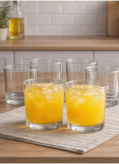 315ml 6-Pcs Round Rim Hot &amp; Cold Beverags Glass Cup Sets BM8090