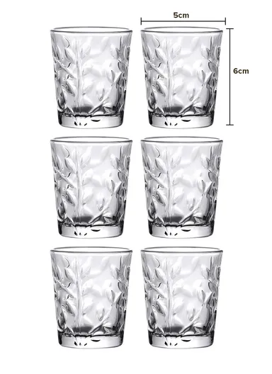 60ml 6Pcs Elegant Small Round Glass Cup with Heavy Base BM5030SY
