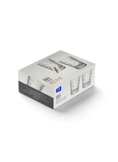 60ml 6Pcs Elegant Small Round Glass Cup with Heavy Base BM5030SY