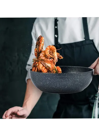 28cm 4.5L Ornella Stainless Steel Non-Stick Wok A1119 