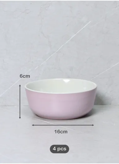 16 Pcs/Set Chip Resistant &amp; Scratch Resistant Ultra Chic Dinnerware Service for 4, Microwave &amp; Dishwasher Safe, Durable Everyday Dining Set - Pink