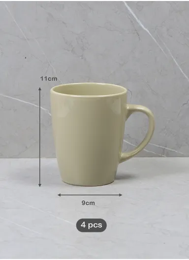 16Pcs Ceramic Dinnerware Sets for 4, Hand painted Plates &amp; Bowls Set with Rustic Terracotta Underside, Scratch Resistant Stoneware Dishes Set, Dishwasher &amp; Microwave Safe - Beige