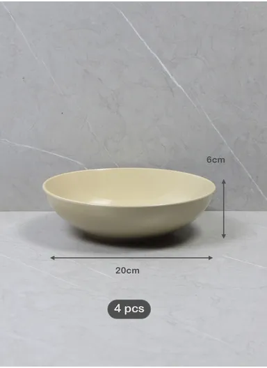 16Pcs Ceramic Dinnerware Sets for 4, Hand painted Plates &amp; Bowls Set with Rustic Terracotta Underside, Scratch Resistant Stoneware Dishes Set, Dishwasher &amp; Microwave Safe - Beige