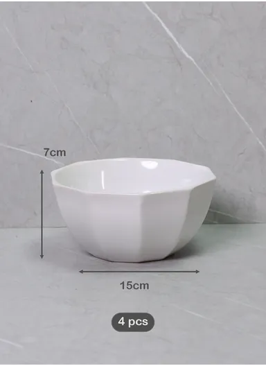 16 Pcs/Set Chip Resistant &amp; Scratch Resistant Ultra Chic Dinnerware Service for 4, Microwave &amp; Dishwasher Safe, Durable Everyday Dining Set - White