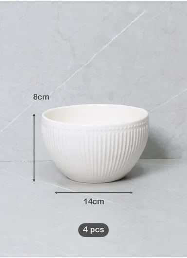 16 Pcs/Set Chip Resistant &amp; Scratch Resistant Ultra Chic Dinnerware Service for 4, Microwave &amp; Dishwasher Safe, Durable Everyday Dining Set - Off White