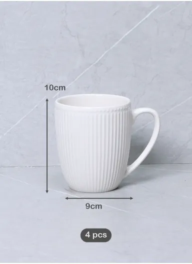 16 Pcs/Set Chip Resistant &amp; Scratch Resistant Ultra Chic Dinnerware Service for 4, Microwave &amp; Dishwasher Safe, Durable Everyday Dining Set - Off White