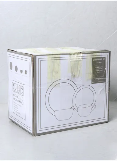 16 Pcs/Set Chip Resistant &amp; Scratch Resistant Ultra Chic Dinnerware Service for 4, Microwave &amp; Dishwasher Safe, Durable Everyday Dining Set - Off White