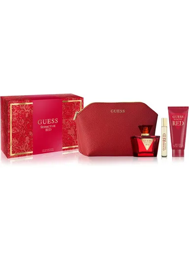 Guess Seductive Red For Women Set Edt 75ml + Edt 15ml + Bl 100ml + Pouch