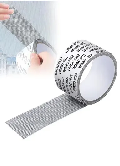 Premium Fiberglass Window Repair Tape Heavy-Duty Adhesive, Breathable Mesh &amp; Easy to Use (L200 x W5)cm
