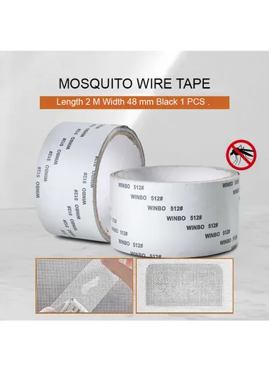 Premium Fiberglass Window Repair Tape Heavy-Duty Adhesive, Breathable Mesh &amp; Easy to Use (L200 x W5)cm