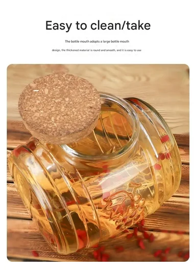 5L Glass Old Barrel Design Beverage Dispenser Jug with Wood Frame &amp; Spigot Set (W22 x D17 x H22)cm