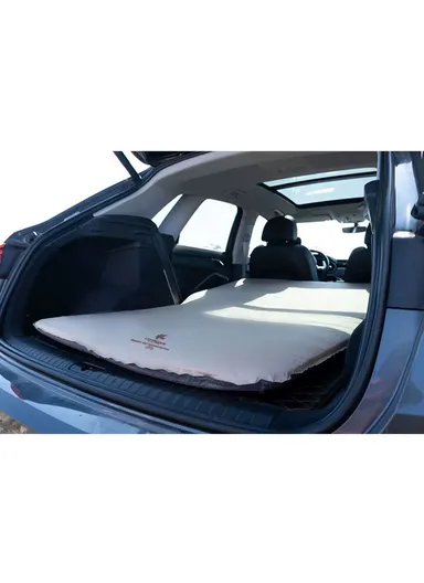 Leakproof Inflatable Air Mattress Quick Inflation Travel Bed, Lightweight, Portable Sleeping Pad for Camping, Fits Most SUVs &amp; Sedans, Comfortable &amp; Durable CD-4096 (L188 x W132 x H5)cm - Beige&amp;Gray