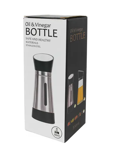 320ml Glass Cooking Oil Dispenser Bottle With Anti-Slip Design H1002W - Gold