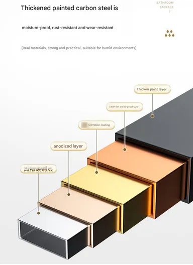 4-Tier Multi-Functional Bathroom Storage Rack with Towel Bar YM097 (L31 x W60 x H152)cm - Walnut