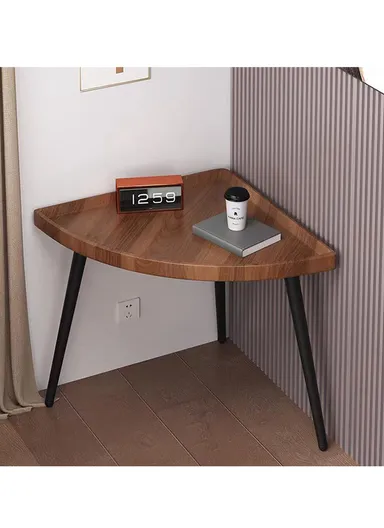 Modern Triangular Coffee Table with Hairpin Legs YM083 (50 x 50 X H47)cm - Walnut