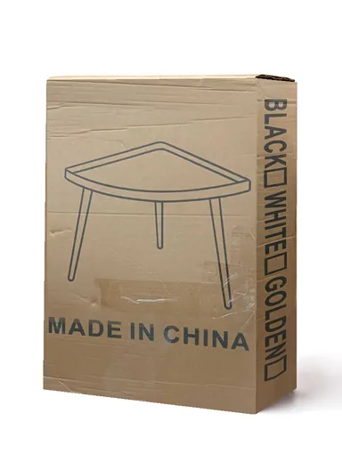 Modern Triangular Coffee Table with Hairpin Legs YM083 (50 x 50 X H47)cm - Walnut