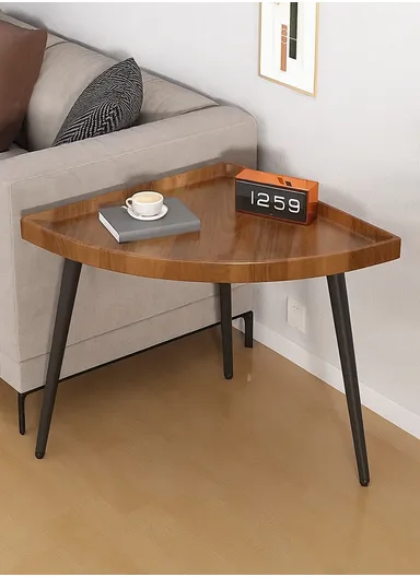 Modern Triangular Coffee Table with Hairpin Legs YM083 (50 x 50 X H47)cm - Walnut