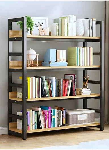 4-Tier Simple &amp; Modern Storage Rack for Home, School &amp; Office (W80 x D30 x H145)cm - Black