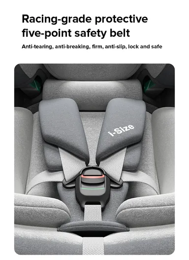 0m+ 360° Rotation Convertible Baby Car Seat, with Side Protection System, Adjustable Headrest, Rear &amp; Forward-Facing &amp; Anti-Sweat Cover G409 (L47 x W45 x H60)cm - Grey