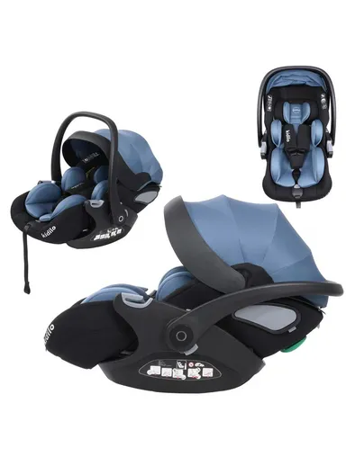0m+ Infant Car Seat Lightweight Baby Carrier with Padded Head Support, Sun Canopy, Washable Cover &amp; Side-Impact Protection KBH602 (L70 x W42 x H40)cm - Blue