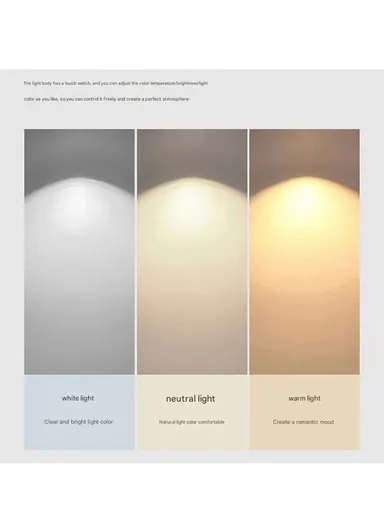 Vase Lamp Touch 3-Mode LED Light Vase (D8 x H19) cm - Gold