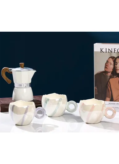 350ml Ceramic Mug, Multi-Use Large Capacity Mug, Dishwasher &amp; Microwave Safe Ceramic Mug - Beige