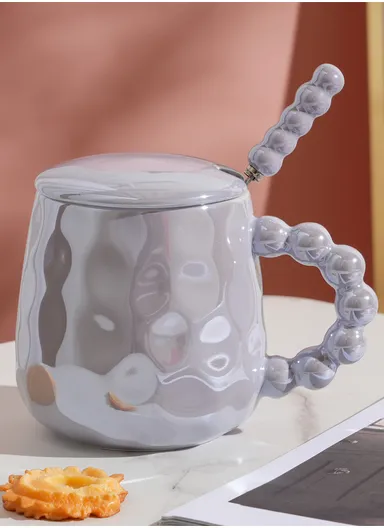 320ml Ceramic Mug, Multi-Use Large Capacity Mug, Dishwasher &amp; Microwave Safe Ceramic Mug - Purple