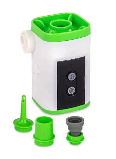 USB Rechargeable Mini Air Pump, Multi-Purpose Quick Fill Inflator Deflator with 4 Nozzles, Portable Electric Air Pump with Light AP001 (L5.2 x W5 x H8.2)cm