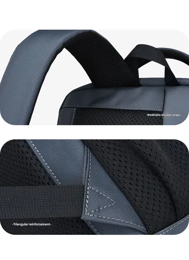 17-Inch Laptop Backpack Slim &amp; Lightweight Travel Backpack with USB Charging Port, Padded Compartment, Side Pockets, &amp; Organized Storage SLD2 - Grey