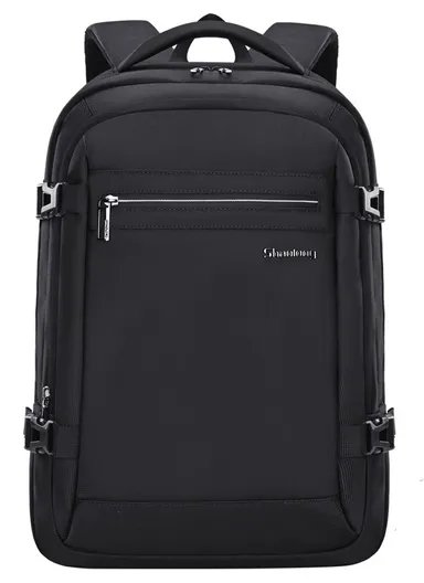 17" Casual &amp; Durable Laptop Backpack with Padded Straps &amp; Trolley Sleeve EF92A - Grey