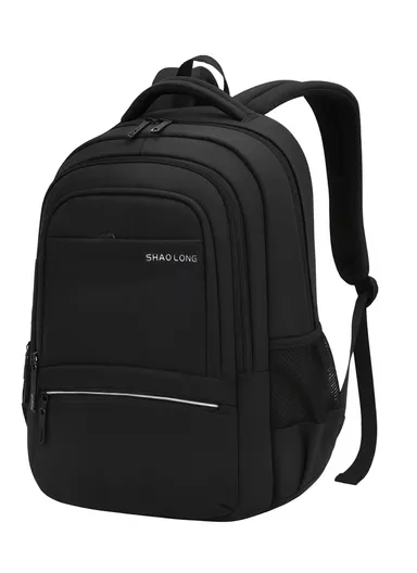 15.6" Water-Resistant Laptop Backpack with Trolley Sleeve &amp; Padded Straps SL4004 - Black
