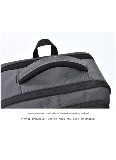 17" Laptop Backpack Multi-Functional Travel Bag With USB Charging Port &amp; Padded Straps SL73 - Black