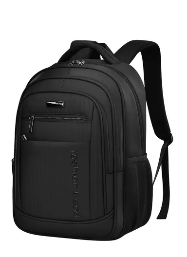 15.6" Water-Resistant Laptop Backpack Business Travel Bag with Trolley Sleeve &amp; Padded Straps SL712 - Black