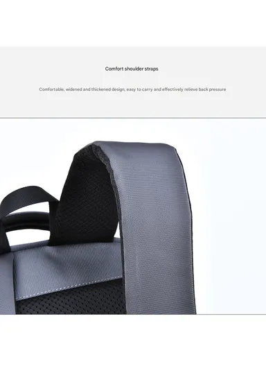 15.6" Water-Resistant Laptop Backpack Business Travel Bag with Trolley Sleeve &amp; Padded Straps SL712 - Black