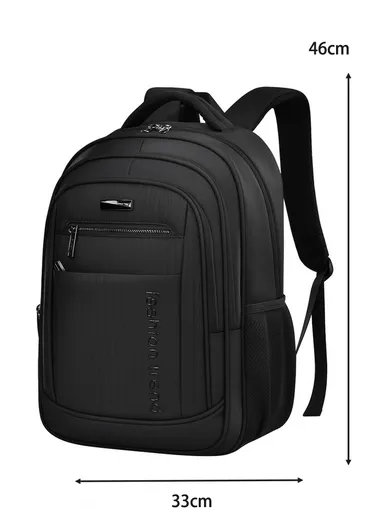 15.6" Water-Resistant Laptop Backpack Business Travel Bag with Trolley Sleeve &amp; Padded Straps SL712 - Black