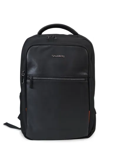 15.6-Inch Large Capacity Laptop Backpack, Slim &amp; Lightweight Business Travel Bag with USB Port, Organizer Compartments, &amp; Padded Straps SL6811- Black