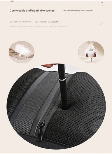 15.6" Water-Resistant Laptop Backpack Multi-Functional Travel Bag with Trolley Sleeve &amp; Padded Straps LM-7F - Black